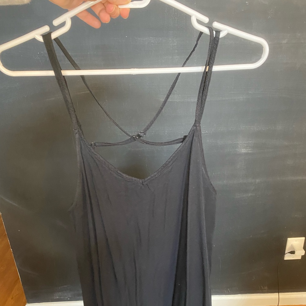 RVCA Black Swing Dress. Cross Cross Back Straps.